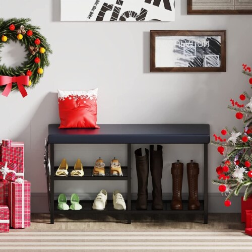 LGHM Entryway Bench, 3-Tier Shoe Bench with Storage in Black, 1 unit -  Kroger