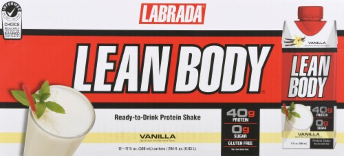 Labrada Lean Body Ready-to-Drink Vanilla Protein Shake Perspective: front
