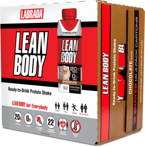 Labrada Lean Body Chocolate Protein Shake Pack, 16 ct / 8.45 fl oz - Kroger
