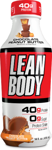 Lean Body Chocolate Peanut Butter Protein Shake Perspective: front