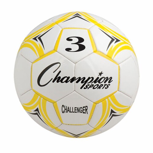 Champion Sports CH3YL Challenger Series Soccer Ball Yellow White Size 3 1 Kroger