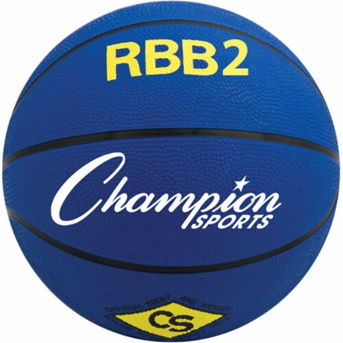 Olympia Sports BA472P Champion Sports Rubber Basketball - Junior (Blue) Perspective: front