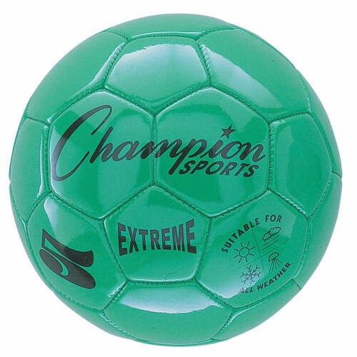 Champion Sports CHSEX5GN 5 Size Extreme Series Soccer Ball - Green Perspective: front