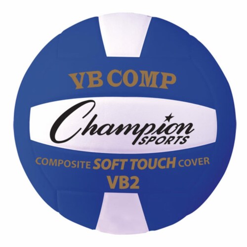 Champion Sports VB2BL 8.25 in. VB Pro Comp Series Volleyball, Blue & White Perspective: front
