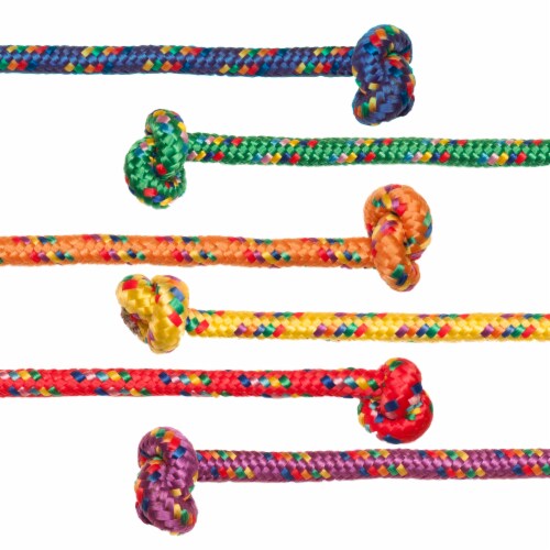 Braided Nylon Jump Ropes, 8 ft, Assorted, 6/Pack Braided Nylon Jump Ropes, 8 ft, Assorted, 6/Pack