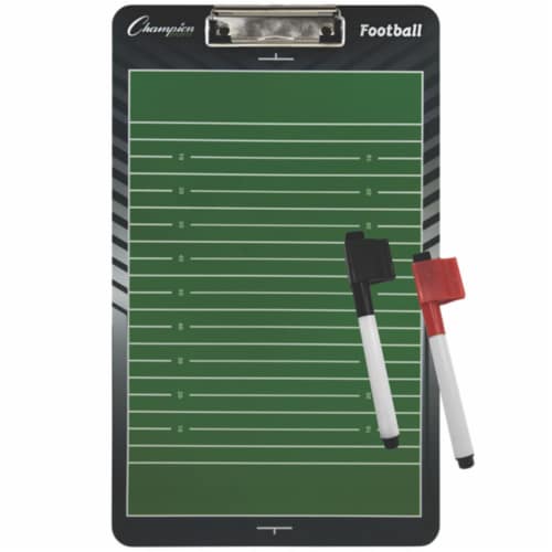 Champion Sports FLBOARD 16 x 10 in. Football Coaches Board Perspective: front