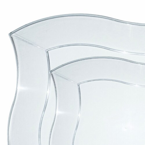 Clear plastic dinnerware sale