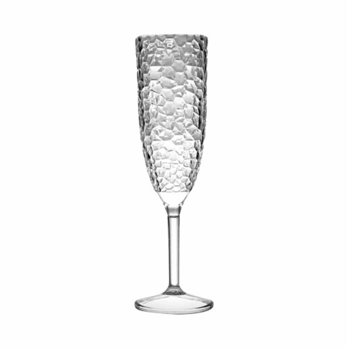 9 oz. Clear Stemless Disposable Plastic Champagne Flutes