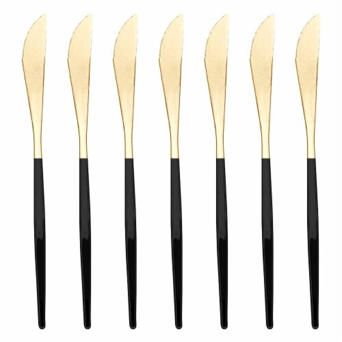 Gold with Black Handle Moderno Disposable Plastic Dinner Knives (240 Knives), 240 Knives - Fry’s ...