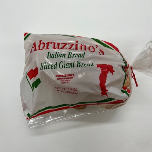 Abruzzino's Italian Bread Sliced Giant Bread Perspective: front