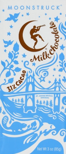 Moonstruck Milk Chocolate Bar Perspective: front