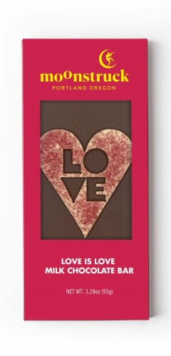Moonstruck® Love is Love Milk Chocolate Bar Perspective: front