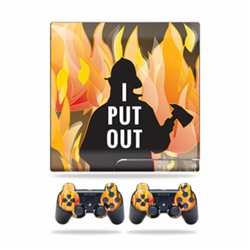 MightySkins PS3SLIM-I Put Out Skin for Sony Playstation 3 PS3 Slim Plus 2 Controllers - I Put Perspective: front