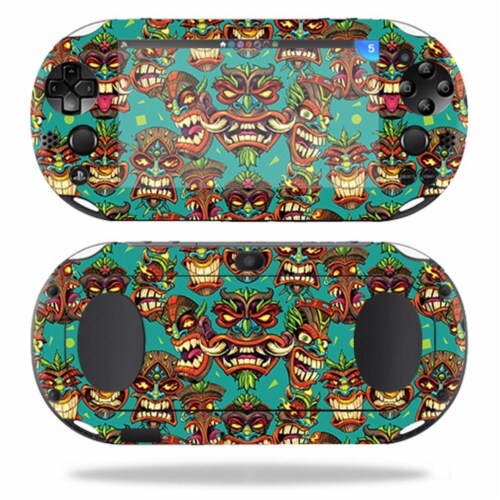 MightySkins SOPSVITA2-Crazy Tikis Skin for Sony PS Vita Wi-Fi 2nd Gen - Crazy Tikis Perspective: front