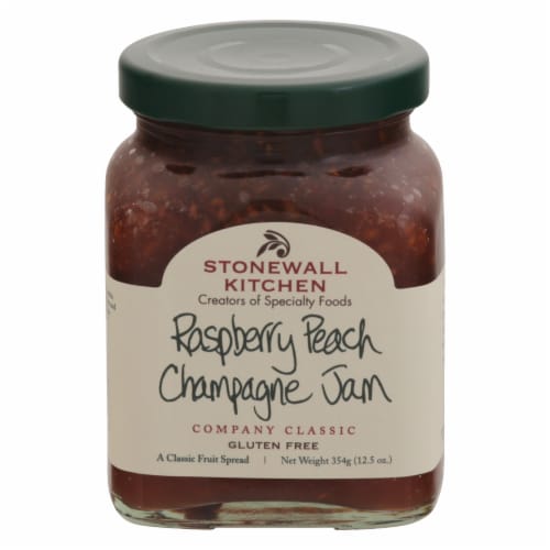 Stonewall Kitchen Raspberry Peach Champagne Jam Perspective: front
