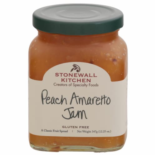 Stonewall Kitchen Peach Amaretto Jam Perspective: front
