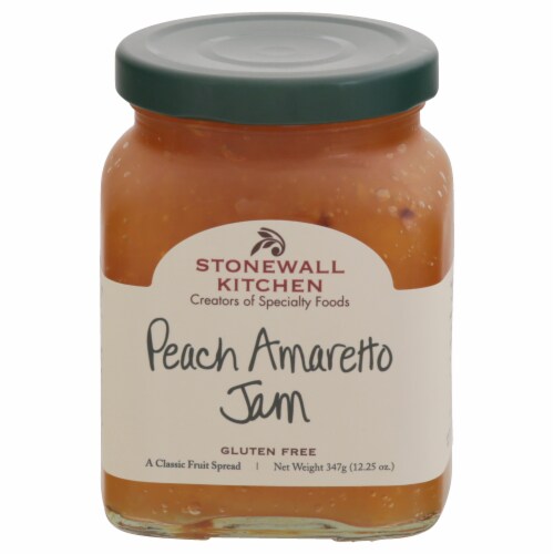Stonewall Kitchen Peach Amaretto Jam Perspective: front