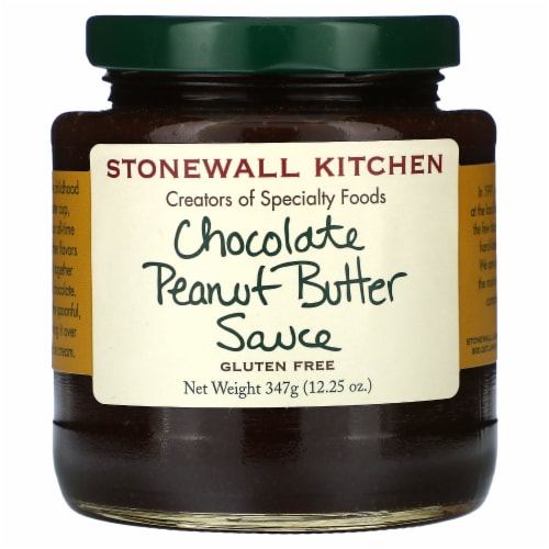Stonewall Kitchen Chocolate Peanut Butter Sauce - 12.25 oz (347 g) Perspective: front