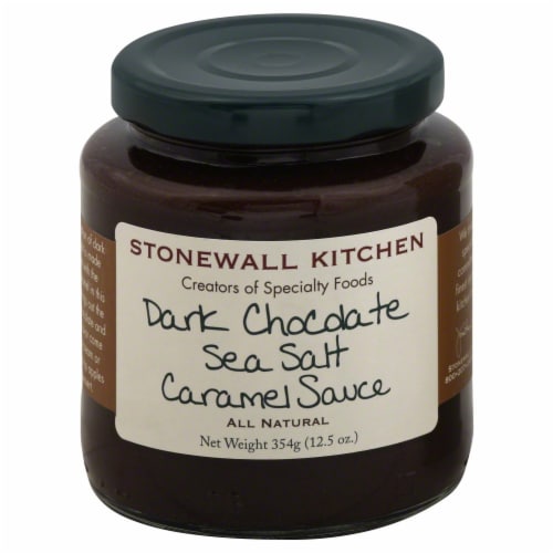 Stonewall Kitchen Dark Chocolate Sea Salt Caramel Sauce Perspective: front