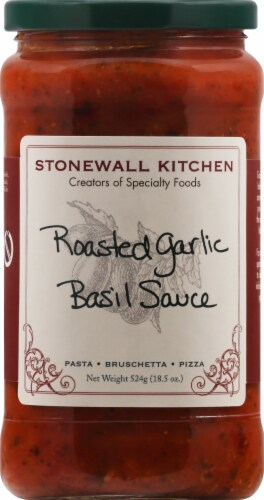 Stonewall Kitchen Roasted Garlic Basil Sauce Perspective: front