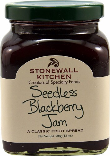 Stonewall Kitchen Seedless Blackberry Jam Perspective: front