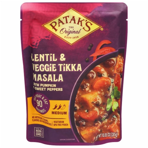 Patak's® Indian Medium Lentil & Veggie Tikka Masala Perspective: front
