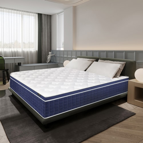 Chevni 12 Inch Twin Size Mattress In A Box Hybrid Spring Memory Foam Bed Mattresses Blue Twin 12 Inch Fred Meyer