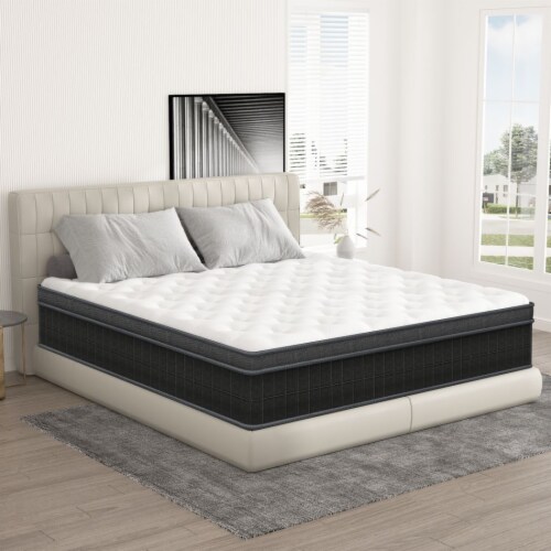 Chevni 14 Inch Full Size Mattress In A Box Hybrid Spring Memory Foam Medium Firm Bed In A Box Full 14 Inch Gerbes Super Markets