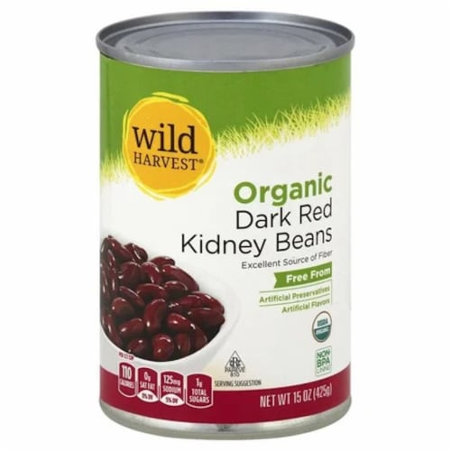 Wild Harvest Organic Dark Red Kidney Beans Perspective: front
