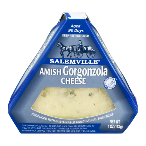 Salemville Amish Gorgonzola Cheese Perspective: front