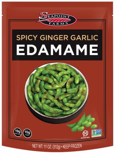 Seapoint Farms Spicy Ginger Garlic Edamame Perspective: front