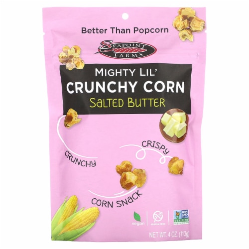 Seapoint Farms Salted Butter Mighty Lil Crunchy Corn Perspective: front