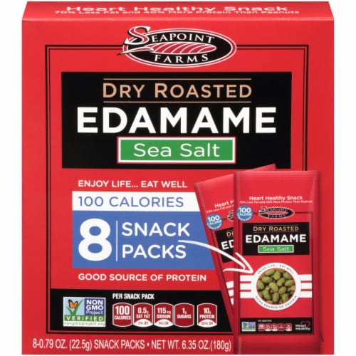 Seapoint Farms Dry Roasted Edamame with Sea Salt Perspective: front