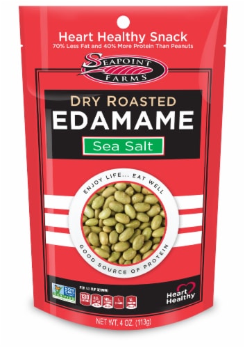 Seapoint Farms Dry Roasted Sea Salt Edamame Perspective: front