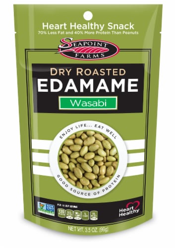 Seapoint Farms Dry Roasted Wasabi Edamame Perspective: front