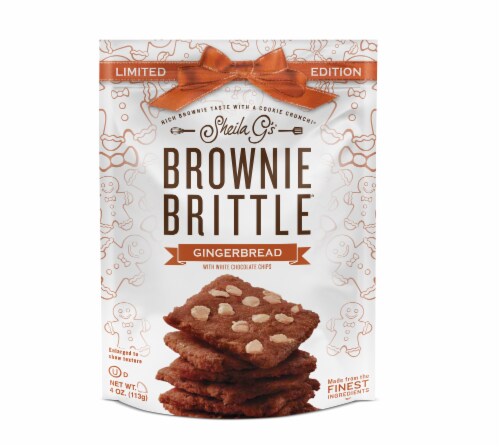 Sheila G’s Gingerbread with White Chocolate Chips Brownie Brittle Perspective: front