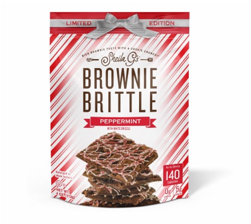Sheila G's® Peppermint Drizzle Brownie Brittle Perspective: front