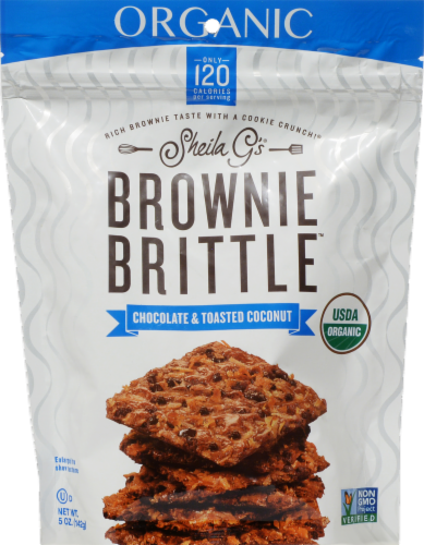Sheila G's Organic Brownie Brittle Chocolate & Toasted Coconut Cookies Perspective: front
