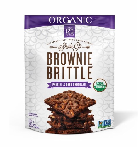 Sheila G's Pretzel & Dark Chocolate Brownie Brittle Perspective: front