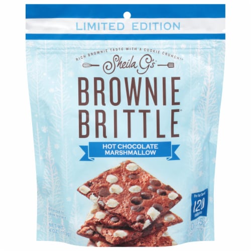 Sheila G's® Hot Chocolate Marshmallow Brownie Brittle Perspective: front