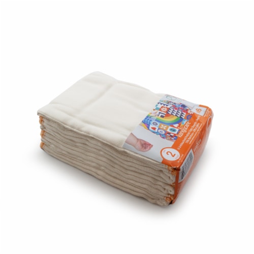 Kanga Care Bamboo Prefold Cloth Diapers (6pk) - Size 2 : Infant Perspective: front