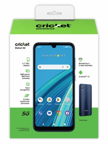 Cricket Wireless Debut S2 Wireless Phone Perspective: front