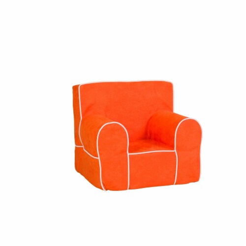 Leffler Home All Mine Personalized Kids Chair In Montana Orange Perspective: front
