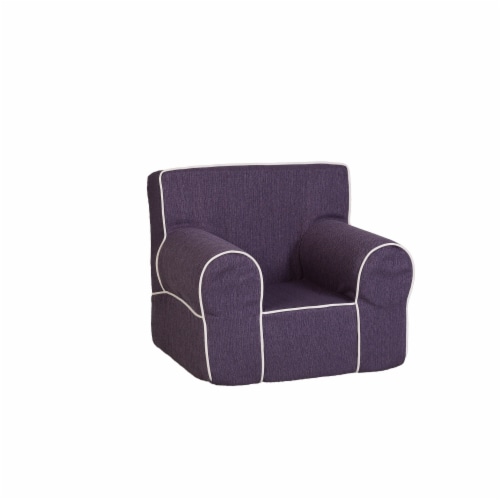 Leffler Home All Mine Personalized Kids Chair In Stallion Purple Perspective: front