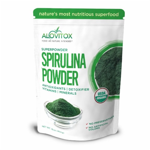 behang weggooien Noordoosten Certified Organic Spirulina Powder by Alovitox - Calcium Rich, Gluten Free  Powder, Each - Baker's