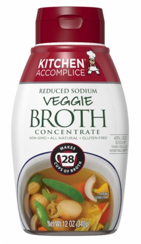 Kitchen Accomplice Reduced Sodium Veggie Broth Concentrate Perspective: front