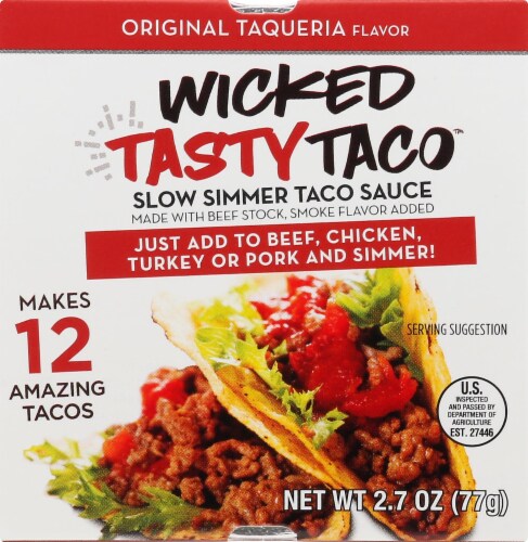 Kitchen Accomplice Wicked Tasty Taco Original Taqueria Slow Simmer Taco Sauce Perspective: front