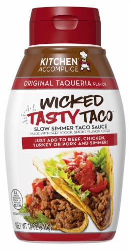 Kitchen Accomplice Original Taqueria Flavor Wicked Tasty Taco Sauce Perspective: front