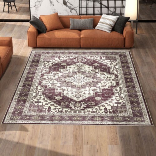 Chevni Area Rugs 9X12 Ft Vintage Large Carpet Non Slip Washable 