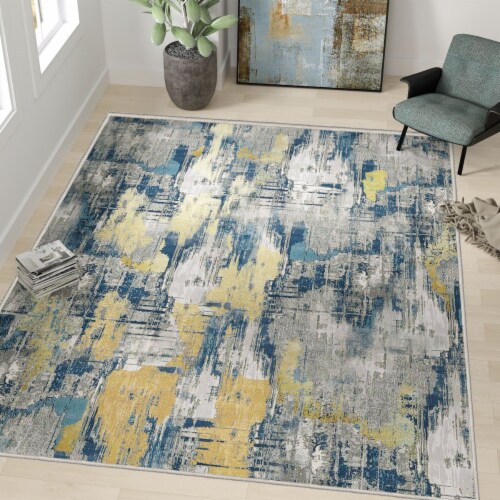 Chevni Area Rugs 8X10 Ft Modern Large Carpet Non Slip Washable Rug 